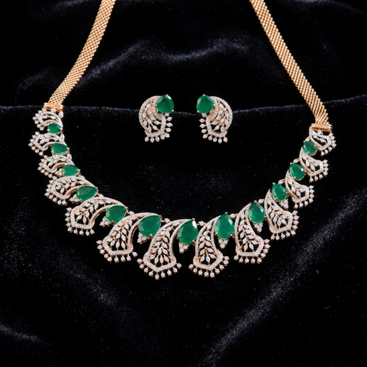 Diamond Choker Pure Silver jewelry Indian ,diamond Necklace,Indian Necklace,Indian Bridal,Indian Wedding Jewelry-NIHIRA-SHABURIS