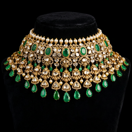 Pure Silver jewelry indian polki bracelet diamond bracelet sabyasachi jewelry inspired 22ct dipped jewelry indian jewelry -SHABURIS