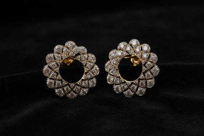 Polki Studs Polki Earrings Cocktail Earrings Diamond Studs Diamond Earrings Simple Studs Pearl Studs 925 Silver Earrings Silver Jewelry - SHABURIS