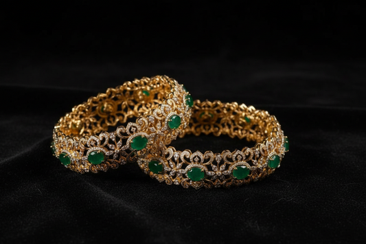Diamond Bangles,South Indian Jewelry,silver Jewelry,pure silver Swaroski Bangles,Indian Wedding Jewelry 22k gold jewelry designs -SHABURIS