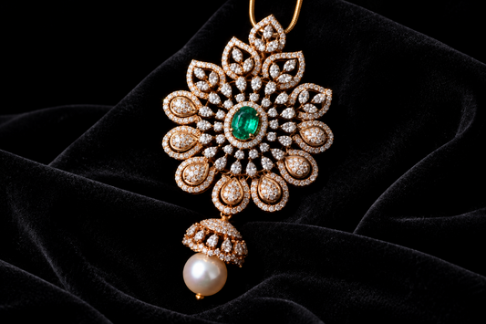 Diamond Jhumka Diamond Pendant Swarovski Pendant silver jewelry diamond jewelry pure silver 925 silver gold jewelry designs - SHABURIS