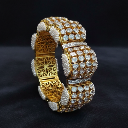 Diamond bangle Diamond Jhumka Diamond Earrings Antique Earrings Antique Jhumka Pure Silver jewelry Indian -SHABURIS
