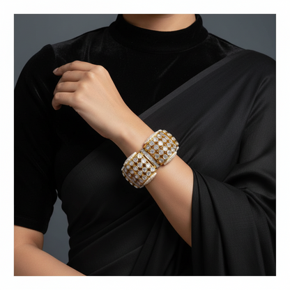 Diamond bangle Diamond Jhumka Diamond Earrings Antique Earrings Antique Jhumka Pure Silver jewelry Indian -SHABURIS