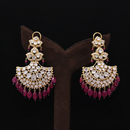 Polki Studs Polki Earrings Cocktail Earrings Diamond Studs Diamond Earrings Simple Studs Pearl Studs 925 Silver Earrings Silver Jewelry - SHABURIS