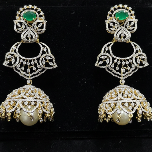 Polki Studs Polki Earrings Cocktail Earrings Diamond Studs Diamond Earrings Simple Studs Pearl Studs 925 Silver Earrings Silver Jewelry - SHABURIS