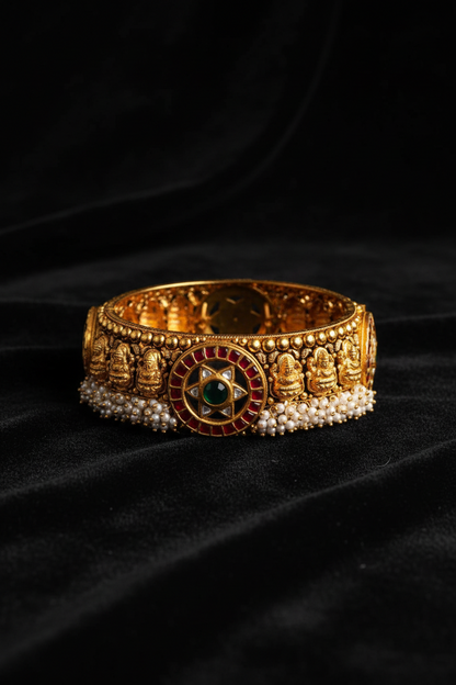 Nakshi Bangle Polki Necklace Diamond bangle temple jewelry Diamond Jewelry Moissanite bangle Bridal-SHABURIS