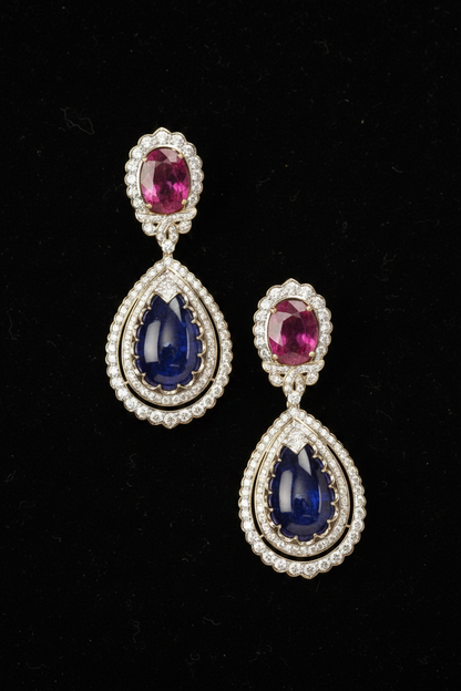 Polki Studs Polki Earrings Cocktail Earrings Diamond Studs Diamond Earrings Simple Studs Pearl Studs 925 Silver Earrings Silver Jewelry - SHABURIS