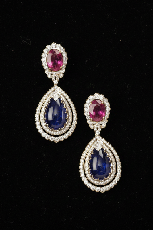 Polki Studs Polki Earrings Cocktail Earrings Diamond Studs Diamond Earrings Simple Studs Pearl Studs 925 Silver Earrings Silver Jewelry - SHABURIS