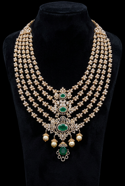 Nakshi Jewelry Polki Necklace Diamond Necklace Beaded Necklace Tanzanite Necklace Diamond Jewelry Moissanite Necklace Bridal-SHABURIS