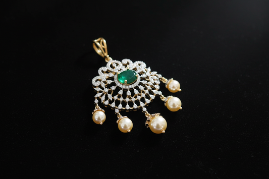 Diamond Tikka Diamond Pendant pure silver jewelry indian wedding Jewelry indian bridal jewelry cocktail jewelry 925 silver jewelr-SHABURIS