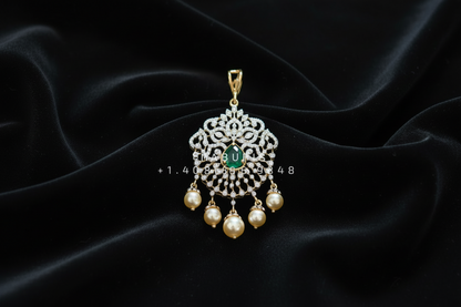 Diamond tikka Diamond Pendant pure silver jewelry indian wedding Jewelry indian bridal jewelry cocktail jewelry 925 silver jewelr-SHABURIS