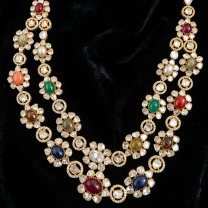 Diamond Necklace pure silver jewelry indian wedding Jewelry indian bridal jewelry cocktail jewelry 925 silver jewelr-SHABURIS