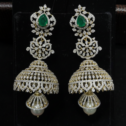 Polki Studs Polki Earrings Cocktail Earrings Diamond Studs Diamond Earrings Simple Studs Pearl Studs 925 Silver Earrings Silver Jewelry - SHABURIS