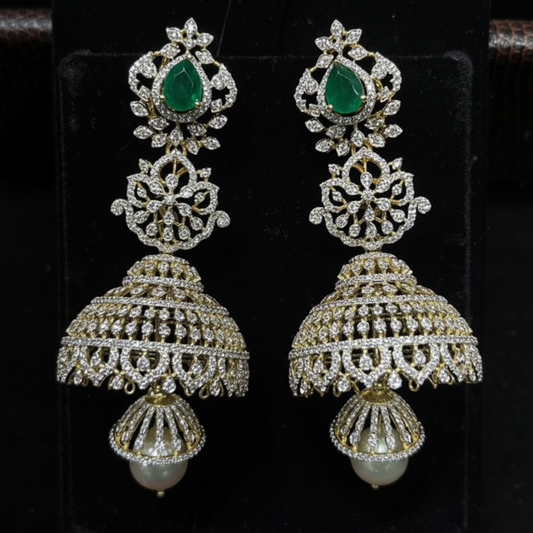 Polki Studs Polki Earrings Cocktail Earrings Diamond Studs Diamond Earrings Simple Studs Pearl Studs 925 Silver Earrings Silver Jewelry - SHABURIS