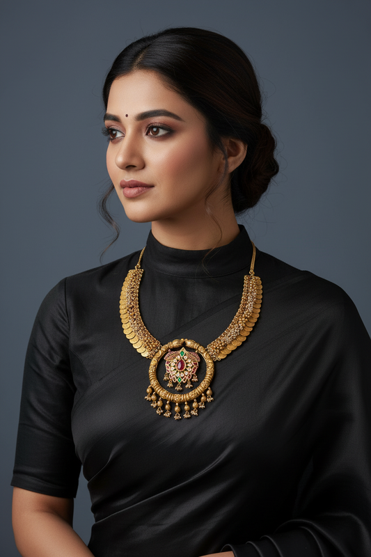 Nakshi Jewelry kasu Necklace antique Necklace gold Necklace beaded Necklace Diamond Jewelry Bridal jewelry-SHABURIS