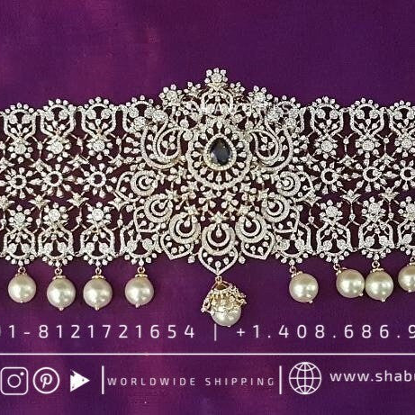 Diamond Vaddanam,South Indian Jewelry,Vaddanam,Kids Vaddanam,hip chain,diamond vaddanam,pure Silver indian jewelry - SHABURIS