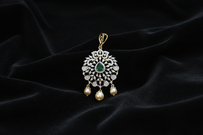 Diamond Tikka Diamond Pendant pure silver jewelry indian wedding Jewelry indian bridal jewelry cocktail jewelry 925 silver jewelr-SHABURIS