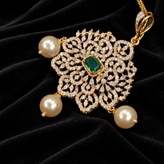 Diamond tikka Diamond pendant pure silver jewelry indian wedding Jewelry indian bridal jewelry cocktail jewelry 925 silver jewelr-SHABURIS