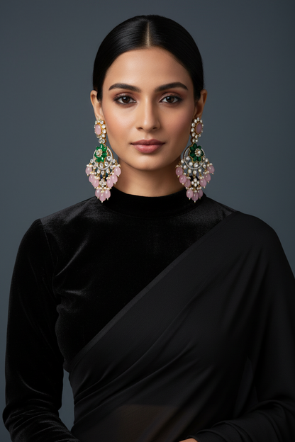 Chandbalis Cocktail Earrings 925 Silver Jewelry Silver Earrings - SHABURIS