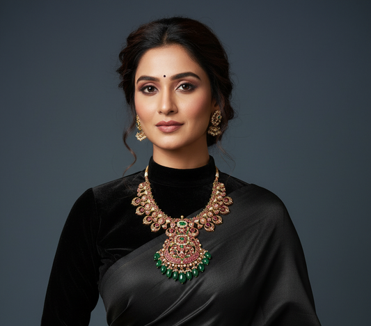 Polki Necklace Diamond Necklace Bridal Necklace 925 Silver Necklace Silver Jewelry - SHABURIS