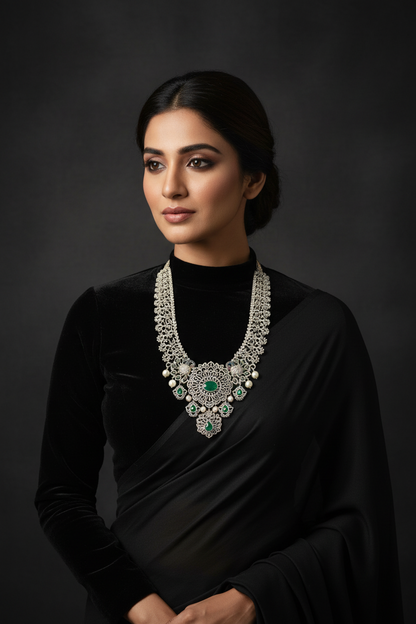 Diamond necklace antique necklace rubies emeralds bridal diamond necklace indian jewelry designs silver jewelry wedding jewelry - SHABURIS