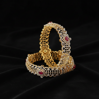 Diamond Bangles antique necklace rubies emeralds bridal diamond necklace indian jewelry designs silver jewelry wedding jewelry - SHABURIS