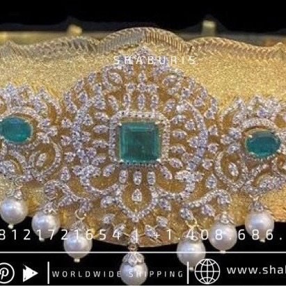 Diamond Vaddanam,South Indian Jewelry,Vaddanam,Kids Vaddanam,hip chain,diamond vaddanam,pure Silver indian jewelry - SHABURIS