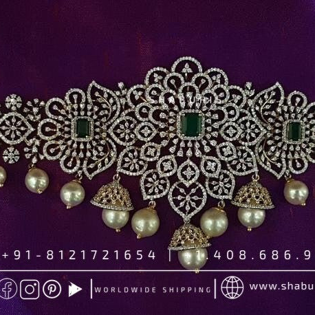 Diamond Vaddanam,South Indian Jewelry,Vaddanam,Kids Vaddanam,hip chain,diamond vaddanam,pure Silver indian jewelry - SHABURIS