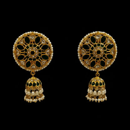 Polki Studs Polki Earrings Cocktail Earrings Diamond Studs Diamond Earrings Simple Studs Pearl Studs 925 Silver Earrings Silver Jewelry - SHABURIS