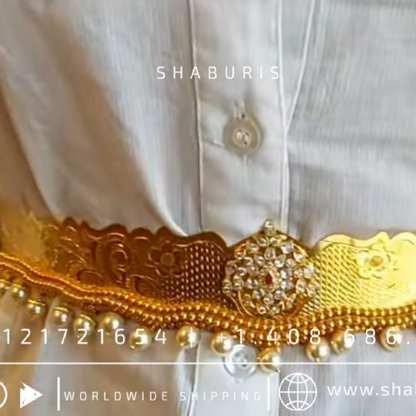 Diamond Vaddanam,South Indian Jewelry,Vaddanam,Kids Vaddanam,hip chain,diamond vaddanam,pure Silver indian jewelry - NIHIRA - SHABURIS