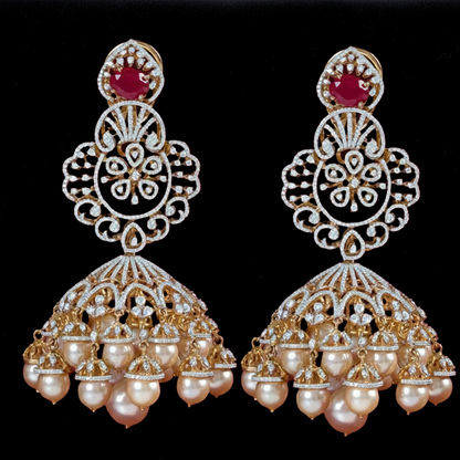 Polki Studs Polki Earrings Cocktail Earrings Diamond Studs Diamond Earrings Simple Studs Pearl Studs 925 Silver Earrings Silver Jewelry - SHABURIS