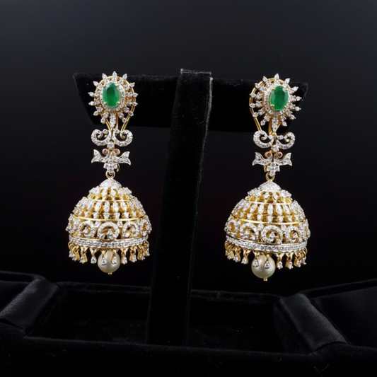 Polki Studs Polki Earrings Cocktail Earrings Diamond Studs Diamond Earrings Simple Studs Pearl Studs 925 Silver Earrings Silver Jewelry - SHABURIS