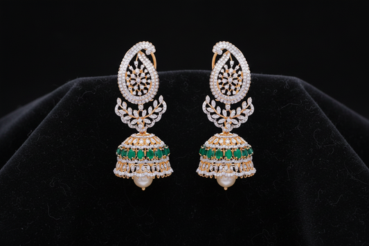 Polki Studs Polki Earrings Cocktail Earrings Diamond Studs Diamond Earrings Simple Studs Pearl Studs 925 Silver Earrings Silver Jewelry - SHABURIS
