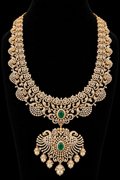 Diamond Necklace destination jewelry rubies emeralds bridal diamond necklace indian jewelry designs silver jewelry wedding jewelry - SHABURIS