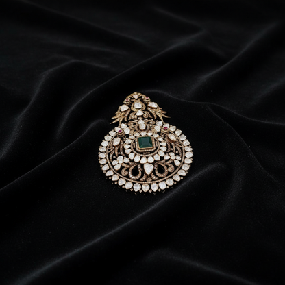 Victorian pendant antique necklace rubies emeralds bridal diamond necklace indian jewelry designs silver jewelry wedding jewelry - SHABURIS