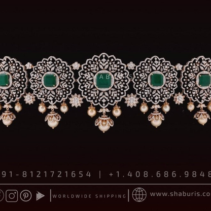 Diamond Vaddanam,South Indian Jewelry,Vaddanam,Kids Vaddanam,hip chain,diamond vaddanam,pure Silver indian jewelry - SHABURIS