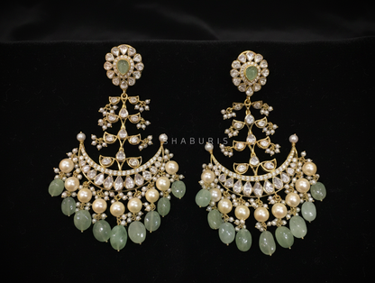 Chandbalis 925 Silver Jewelry Silver Earrings Russian Emerald earrings 925 Silver Jewelry - SHABURIS