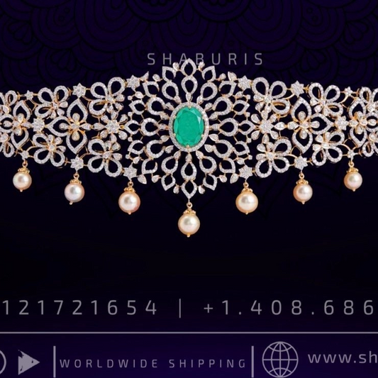 Diamond Vaddanam,South Indian Jewelry,Vaddanam,Kids Vaddanam,hip chain,diamond vaddanam,pure Silver indian jewelry - SHABURIS