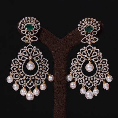 Polki Studs Polki Earrings Cocktail Earrings Diamond Studs Diamond Earrings Simple Studs Pearl Studs 925 Silver Earrings Silver Jewelry - SHABURIS