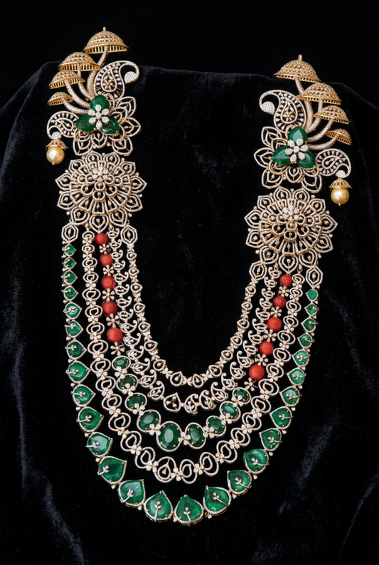 Diamond necklace swarovski Diamond Necklace emerald changable stone Necklace Diamond Jewelry 18ct diamond Necklace Bridal-SHABURIS