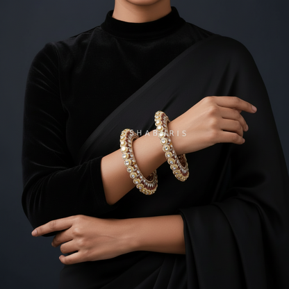 Polki bangles polki Jewelry,Pure Silver Jewellery Indian ,diamond bangles kundan jewelry,south indian bridal jewelry-NIHIRA-SHABURIS