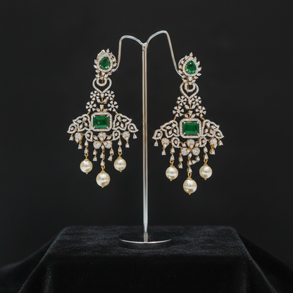 Polki Studs Polki Earrings Cocktail Earrings Diamond Studs Diamond Earrings Simple Studs Pearl Studs 925 Silver Earrings Silver Jewelry - SHABURIS