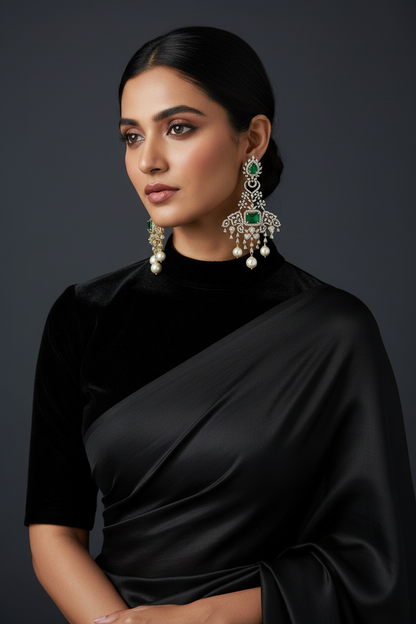 Polki Studs Polki Earrings Cocktail Earrings Diamond Studs Diamond Earrings Simple Studs Pearl Studs 925 Silver Earrings Silver Jewelry - SHABURIS