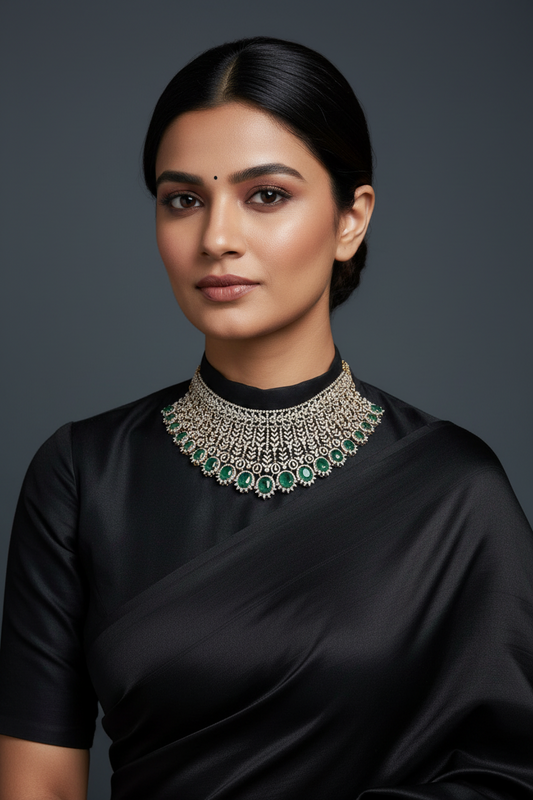 Diamond necklace swarovski Diamond Necklace emerald changable stone Necklace Diamond Jewelry 18ct diamond Necklace Bridal-SHABURIS