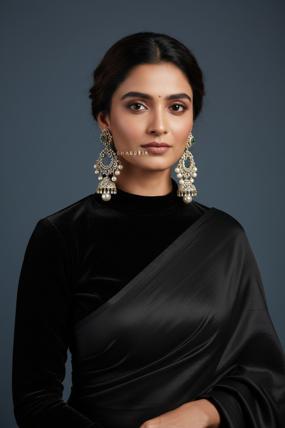 Diamond Jhumka Diamond Earrings 925 Silver Jewelry Silver Earrings - SHABURIS