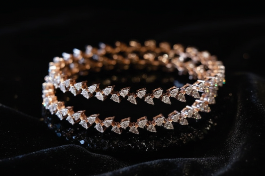 Pure silver jewelry solitaire diamond bangle pearl bangle diamond jewelry indian bridal set south indian jewelry SHABURIS