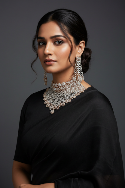 diamond necklace reception jewelry diamond jewelry silver jewelry indian wedding jewelry south indian gold jewelry designs -SHABURIS