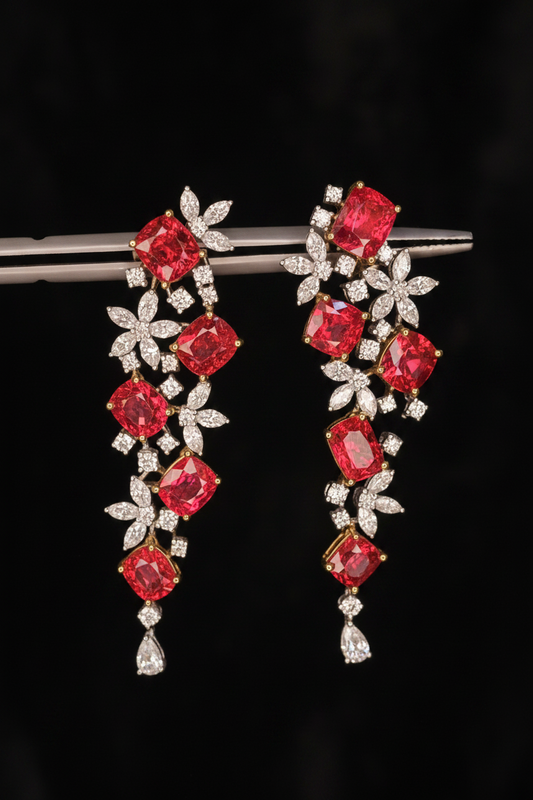 Polki Studs Polki Earrings Cocktail Earrings Diamond Studs Diamond Earrings Simple Studs Pearl Studs 925 Silver Earrings Silver Jewelry - SHABURIS