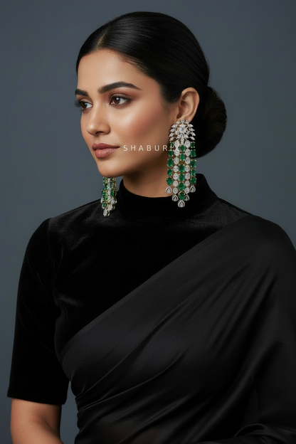 Polki Studs Polki Earrings Cocktail Earrings Diamond Studs Diamond Earrings Simple Studs Pearl Studs 925 Silver Earrings Silver Jewelry - SHABURIS
