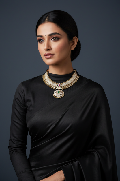 Ravvala necklace diamond necklace ancient indian jewelry pure silver jewelry indian wedding Jewelry diamond necklace -NIHIRA-SHABURIS